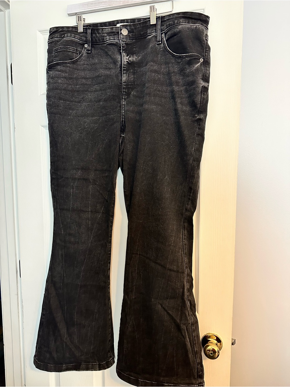 Women's Black High Rise Flared Jeans